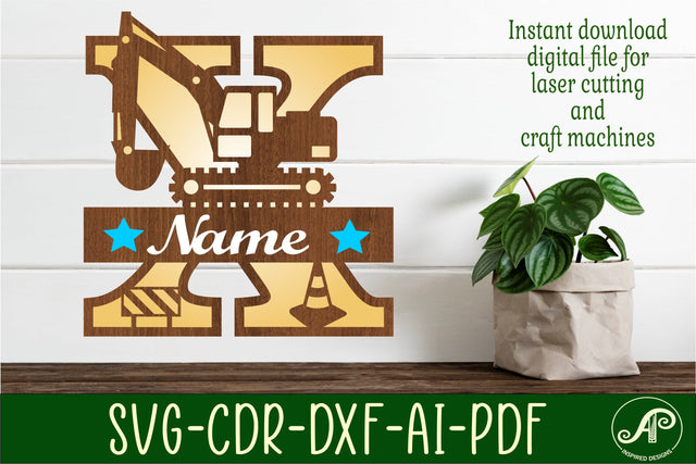 Digger Capital Monogram Letter X SVG SVG APInspireddesigns 