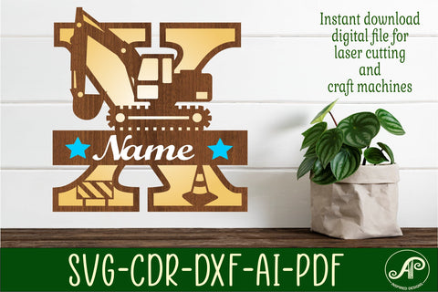 Digger Capital Monogram Letter X SVG SVG APInspireddesigns 