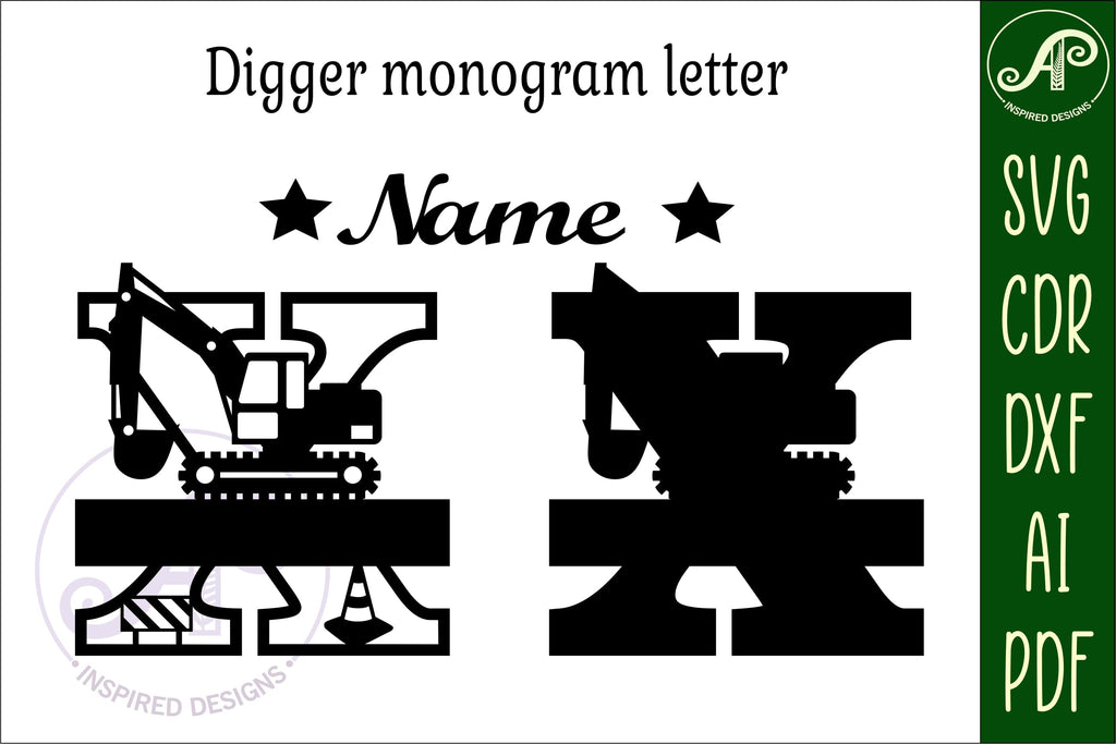 Digger Capital Monogram Letter X SVG - So Fontsy