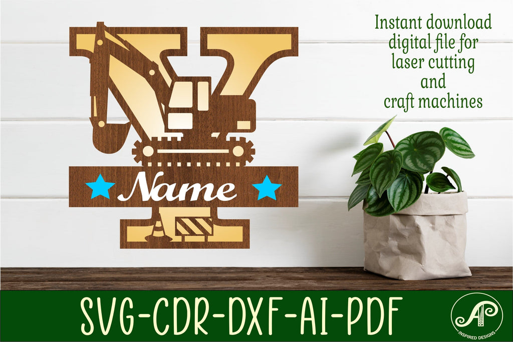Digger Capital Monogram Letter Y SVG - So Fontsy