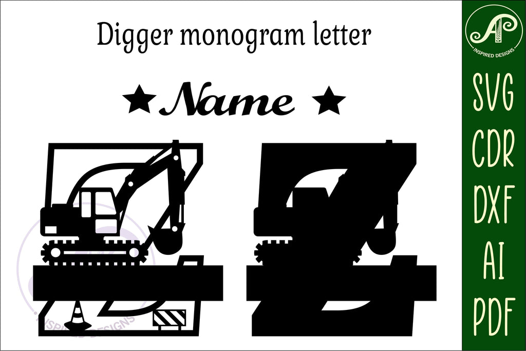 Digger Capital Monogram Letter Z SVG - So Fontsy