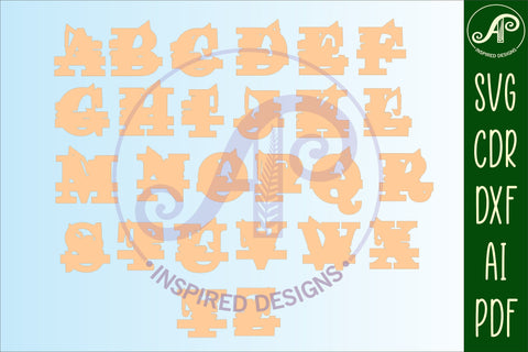 Digger monogram letter Name signs 3 layer design bundle SVG APInspireddesigns 