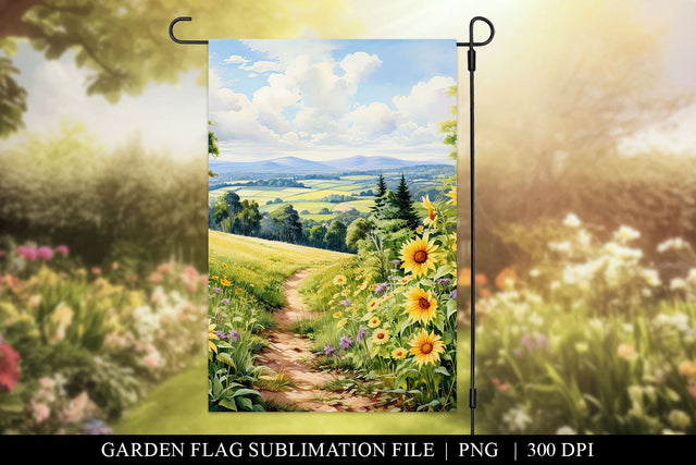 Digital Design Sunflower Garden Flag Png Sublimation BijouBay 