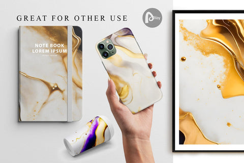 Digital Paper Alcohol Ink Gold Splash Digital Pattern artnoy 