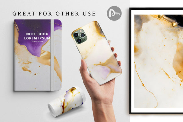 Digital Paper Alcohol Ink Gold Splash Digital Pattern artnoy 