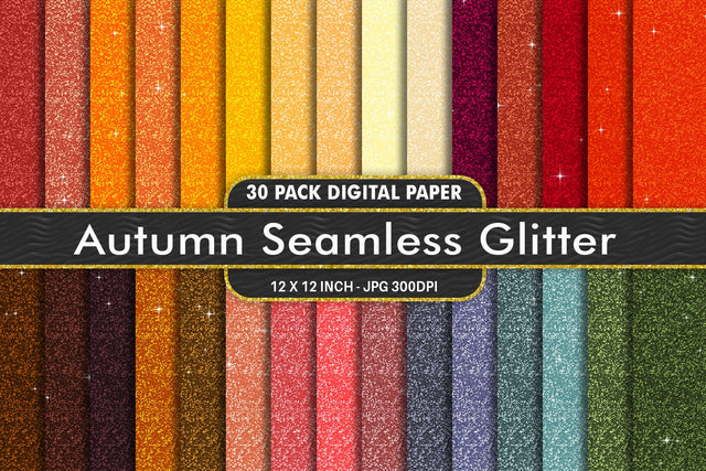 Digital Paper Autumn Seamless glitter background Digital Pattern artnoy 