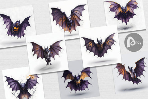 Digital Paper Bat Halloween Digital Pattern artnoy 