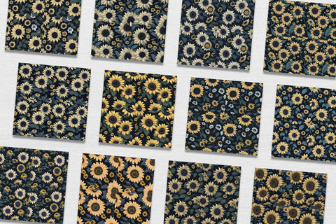 Digital paper Black Eyed Susan seamless pattern Digital Pattern artnoy 