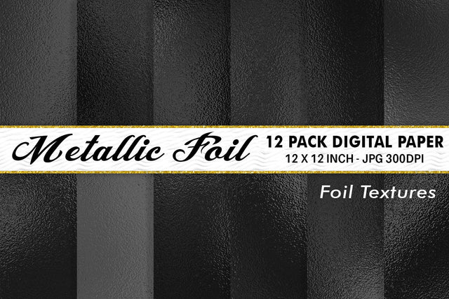 Digital Paper Black Metallic foil texture background Digital Pattern artnoy 