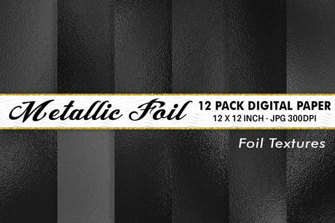 Digital Paper Black Metallic foil texture background Digital Pattern artnoy 