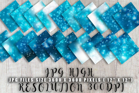 Digital Paper blue bokeh gradient color background Digital Pattern artnoy 