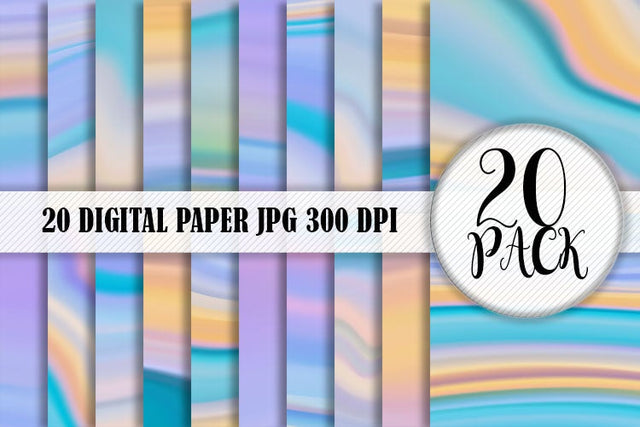 Digital Paper blue gradient wave color background Digital Pattern artnoy 