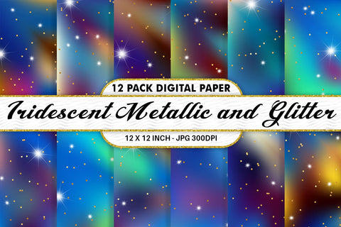 Digital paper blue iridescent metallic and glitter Digital Pattern artnoy 