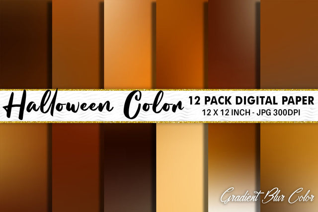 Digital Paper blur gradient halloween color background Digital Pattern artnoy 