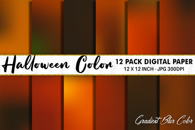 Digital Paper blur gradient halloween color background Digital Pattern artnoy 