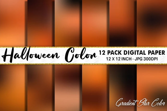 Digital Paper blur gradient halloween color background Digital Pattern artnoy 
