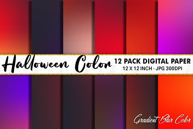 Digital Paper blur gradient halloween color background Digital Pattern artnoy 