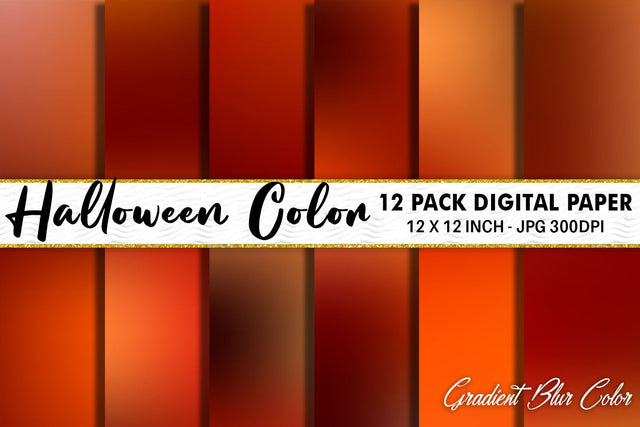 Digital Paper blur gradient halloween color background Digital Pattern artnoy 