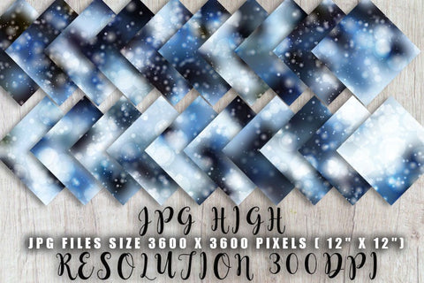 Digital Paper bokeh blue gradient color background Digital Pattern artnoy 