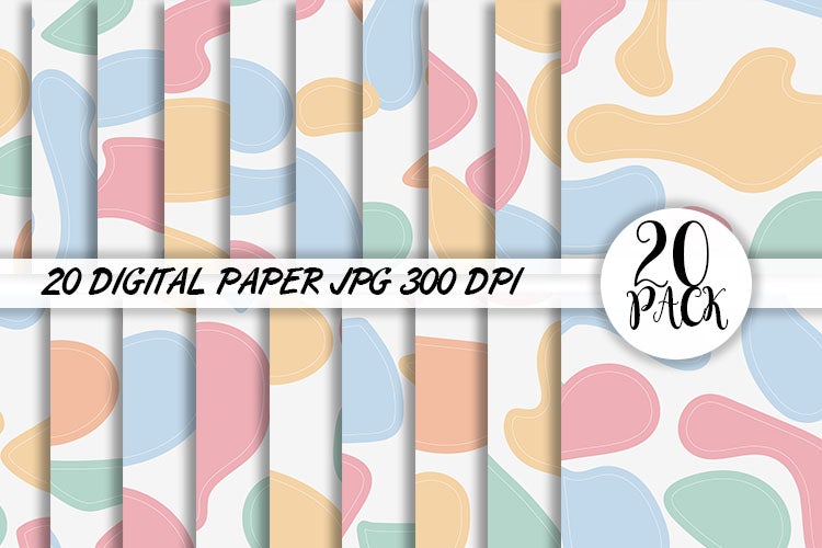 Digital Paper botanical background Digital Pattern artnoy 