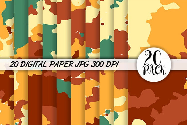 Digital Paper brown camouflage background Digital Pattern artnoy 