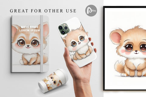 Digital Paper Cute Animal Farm Digital Pattern artnoy 