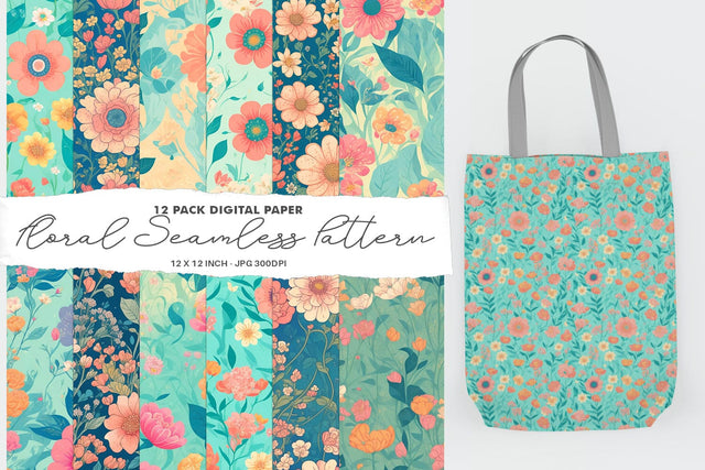 Digital Paper Floral Seamless Pattern Digital Pattern artnoy 