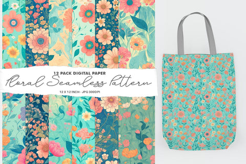 Digital Paper Floral Seamless Pattern Digital Pattern artnoy 