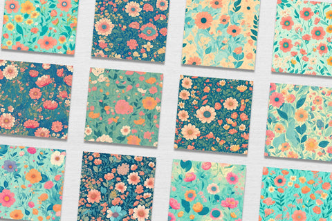 Digital Paper Floral Seamless Pattern Digital Pattern artnoy 