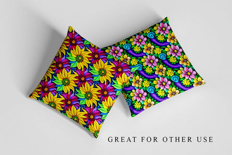 Digital paper flower illustration seamless pattern Digital Pattern artnoy 