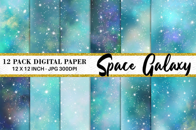 Digital paper galaxy space background Digital Pattern artnoy 