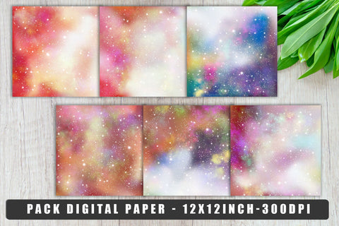 Digital paper galaxy space background Digital Pattern artnoy 