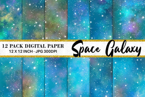 Digital paper galaxy space background Digital Pattern artnoy 