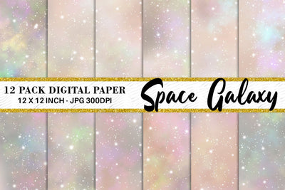 Digital paper galaxy space background Digital Pattern artnoy 