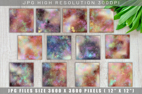 Digital paper galaxy space background Digital Pattern artnoy 