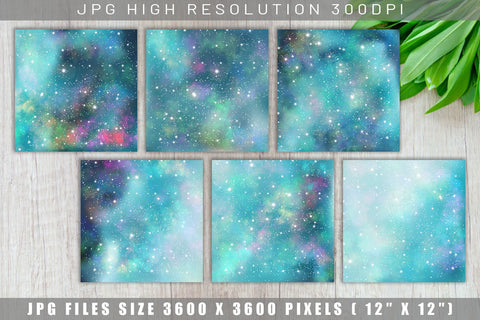 Digital paper galaxy space background Digital Pattern artnoy 