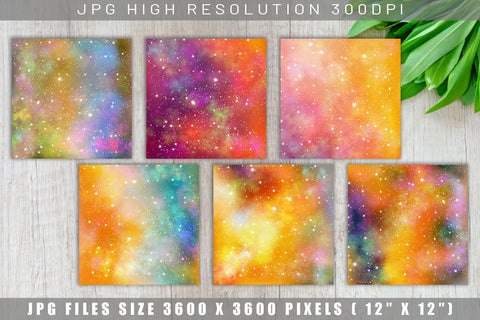 Digital paper galaxy space background Digital Pattern artnoy 