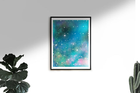 Digital paper galaxy space background Digital Pattern artnoy 