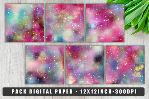 Digital paper galaxy space background Digital Pattern artnoy 