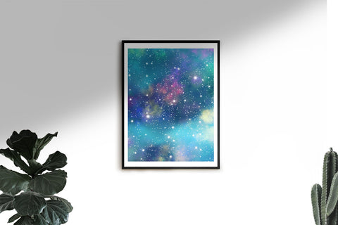 Digital paper galaxy space background Digital Pattern artnoy 