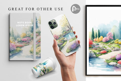 Digital Paper Gardens and Flowers Digital Pattern artnoy 