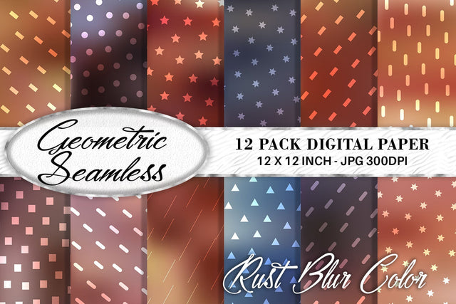 Digital Paper geometric pattern with gradient rust color background Digital Pattern artnoy 