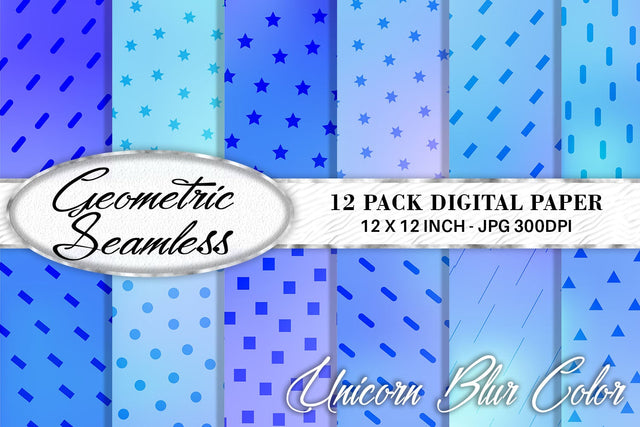Digital Paper geometric pattern with gradient Unicorn color background Digital Pattern artnoy 