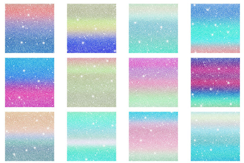 Digital Paper glitter texture and gradient unicorn color background Digital Pattern artnoy 