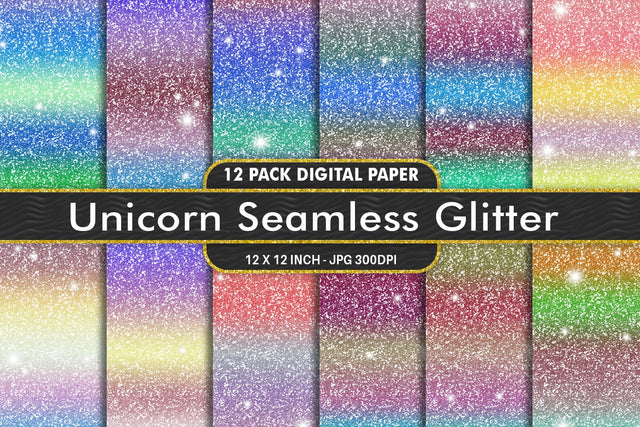 Digital Paper glitter texture and gradient unicorn color background Digital Pattern artnoy 