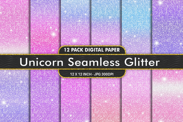 Digital Paper glitter texture and gradient unicorn color background Digital Pattern artnoy 