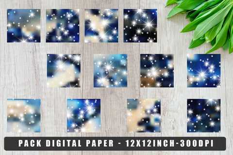 Digital paper glitter texture blue with light sparkle background Digital Pattern artnoy 