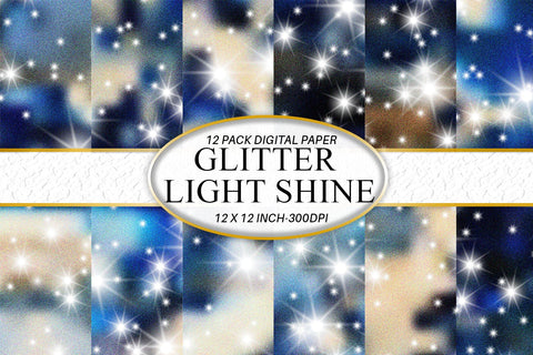 Digital paper glitter texture blue with light sparkle background Digital Pattern artnoy 