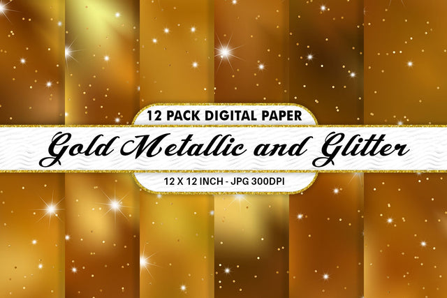 Digital paper gold iridescent metallic and glitter Digital Pattern artnoy 