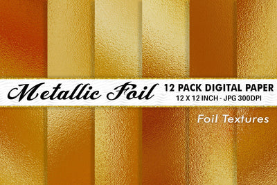 Digital Paper Gold Metallic foil texture background Digital Pattern artnoy 